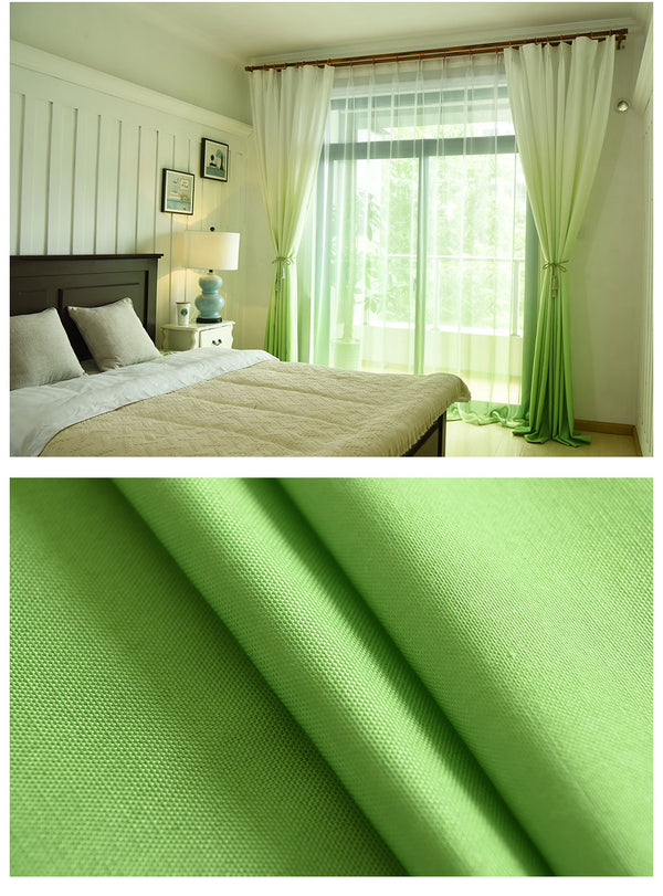 Gradient Color Window Curtains for Living Room