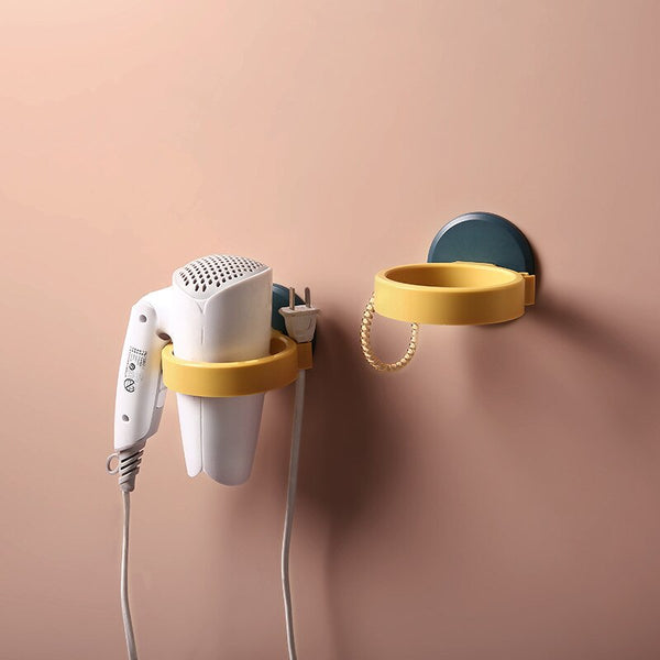 Hair Dryer Holder Wall Mount Bathroom Rack