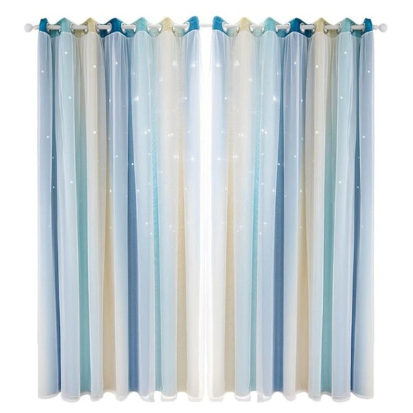 Romantic Rainbow Color Sheer Curtain