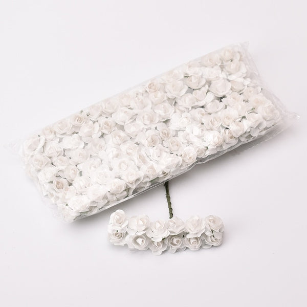 Mini Paper Rose Artificial Flowers 144PCS/lot 1.5cm