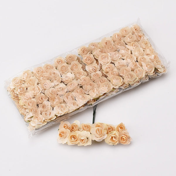 Mini Paper Rose Artificial Flowers 144PCS/lot 1.5cm