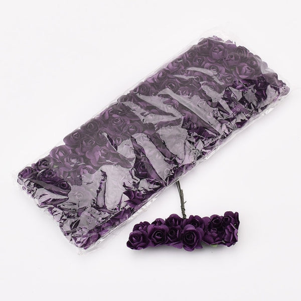 Mini Paper Rose Artificial Flowers 144PCS/lot 1.5cm