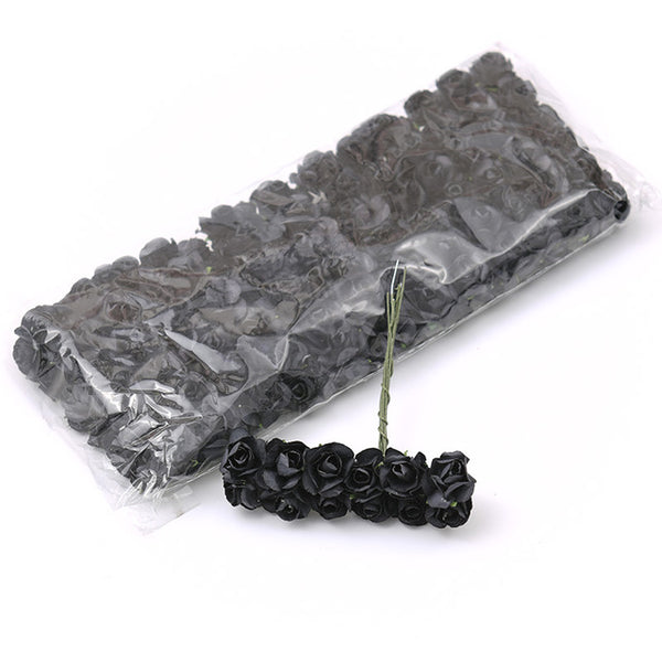 Mini Paper Rose Artificial Flowers 144PCS/lot 1.5cm