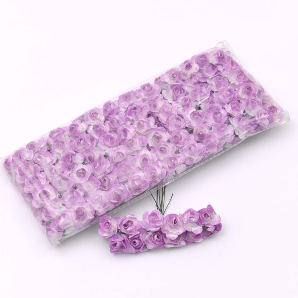 Mini Paper Rose Artificial Flowers 144PCS/lot 1.5cm