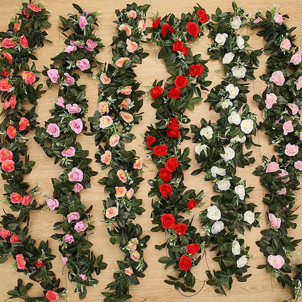 Artificial Silk Rose Flower 2.4m/7.8ft