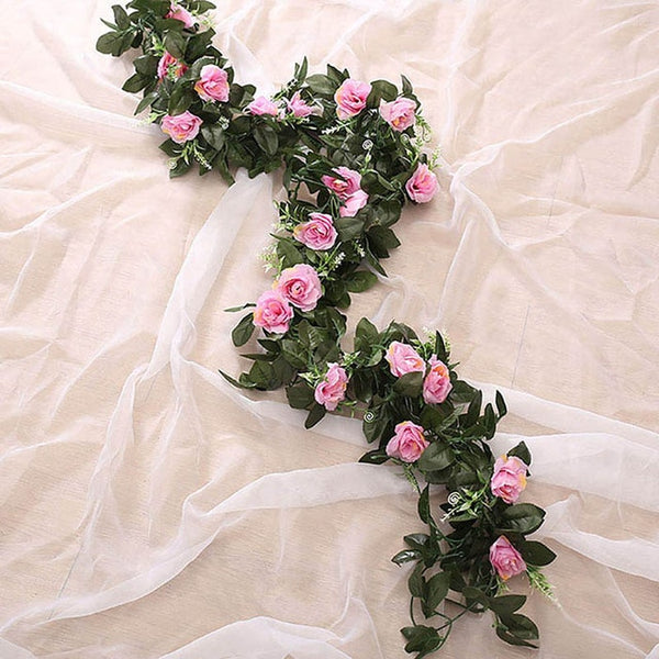 Artificial Silk Rose Flower 2.4m/7.8ft