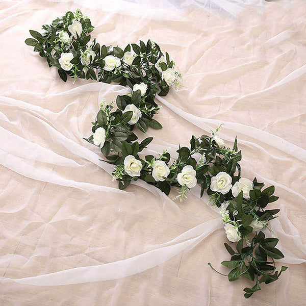 Artificial Silk Rose Flower 2.4m/7.8ft