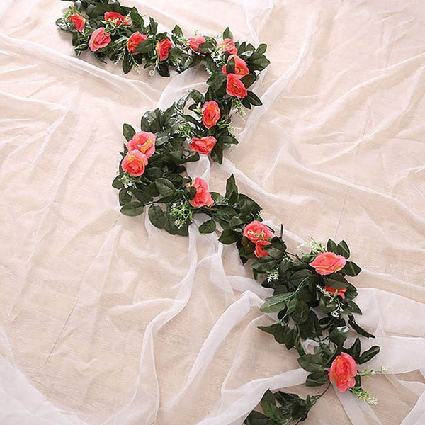 Artificial Silk Rose Flower 2.4m/7.8ft