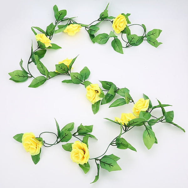 Artificial Silk Rose Flower 2.4m/7.8ft