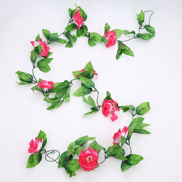 Artificial Silk Rose Flower 2.4m/7.8ft