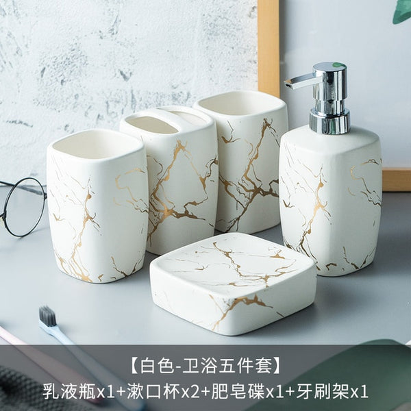 Gold Ceramic Bathroom Sets