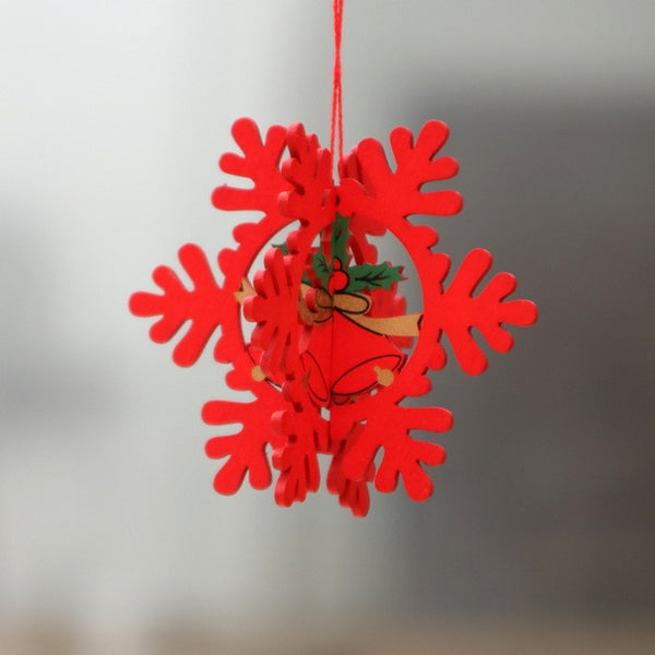 Christmas Ornament Wooden Hanging Pendants Star