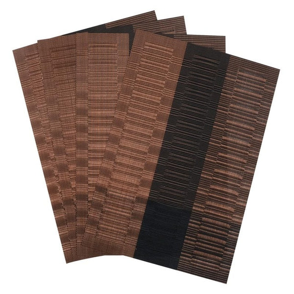 Bamboo Plastic Placemats 4 PVC