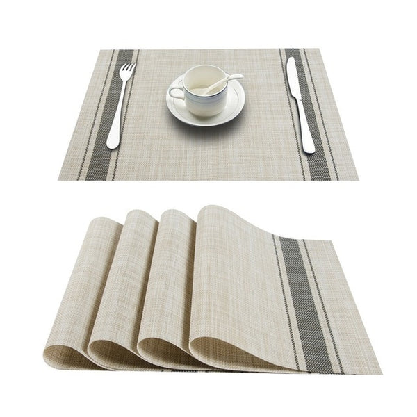 Bamboo Plastic Placemats 4 PVC