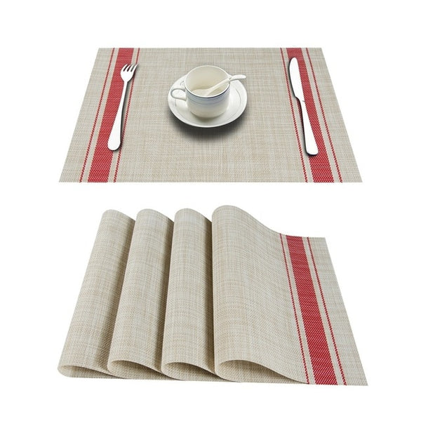 Bamboo Plastic Placemats 4 PVC