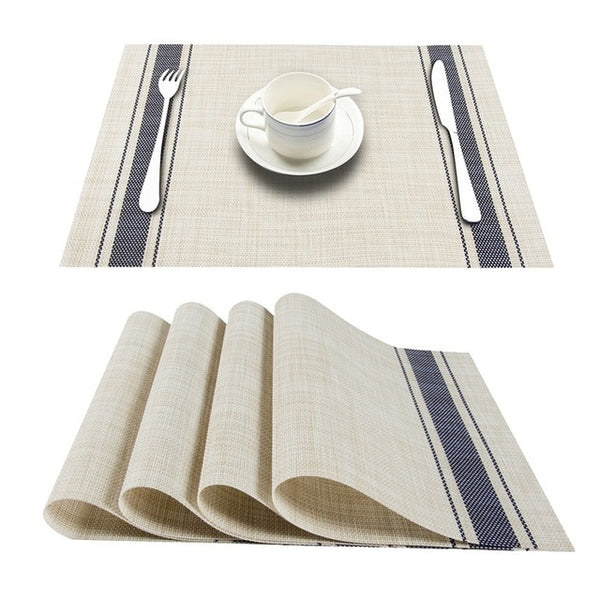 Bamboo Plastic Placemats 4 PVC