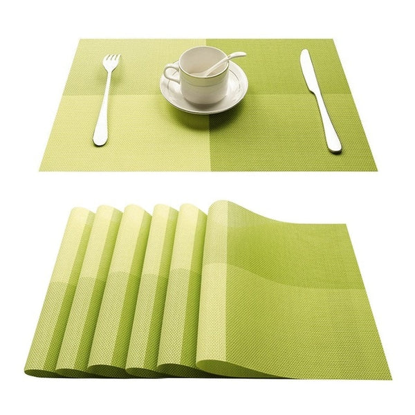 Bamboo Plastic Placemats 4 PVC