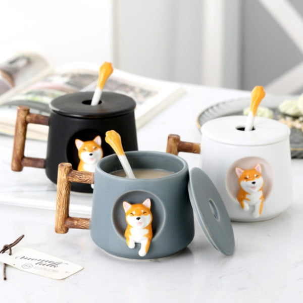 Cute Cartoon Animal Shiba Inu Ceramic Mug