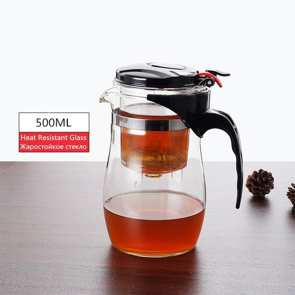 Heat Resistant Glass Tea Infuser Tea Pot