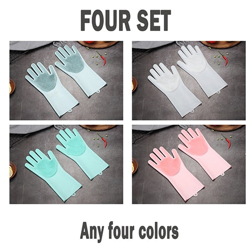 Multifunction Silicone Cleaning Gloves