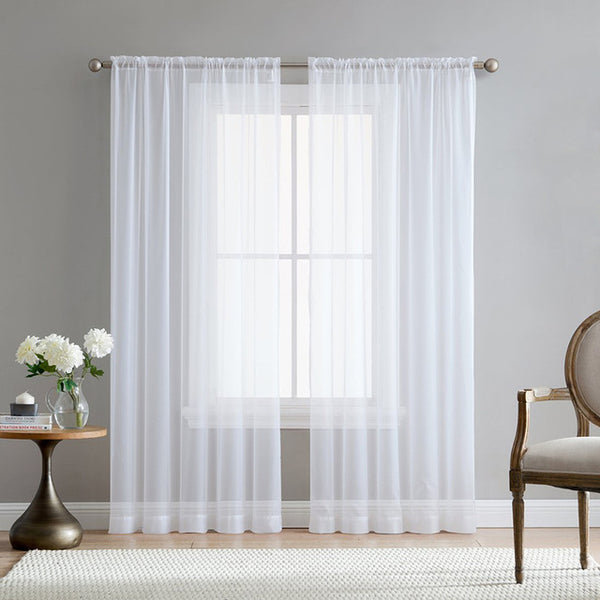 Modern Minimalist Curtain Black Silk