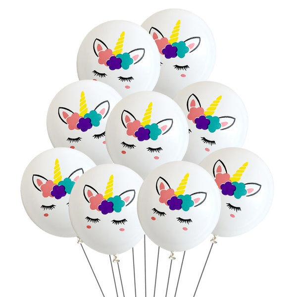 Rainbow Unicorn Party Balloons 7pcs/lot