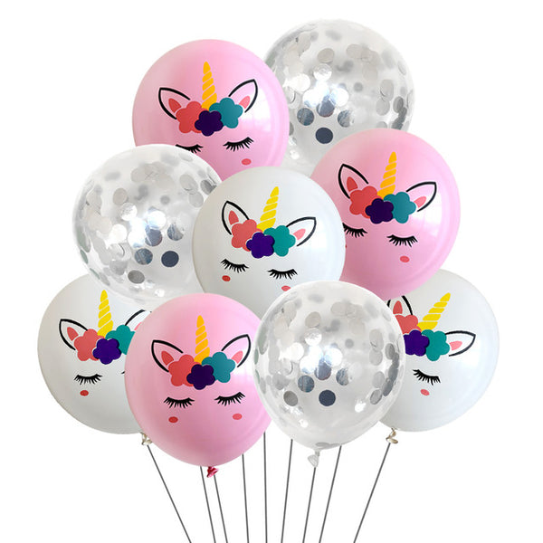Rainbow Unicorn Party Balloons 7pcs/lot