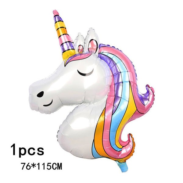 Rainbow Unicorn Party Balloons 7pcs/lot