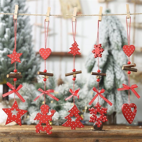 Red Christmas Snowflakes