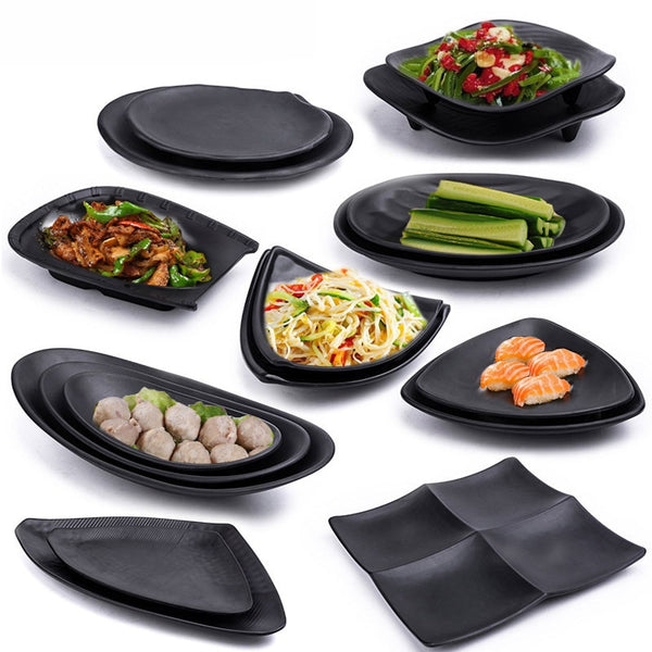 Melamine Black Frost Plate