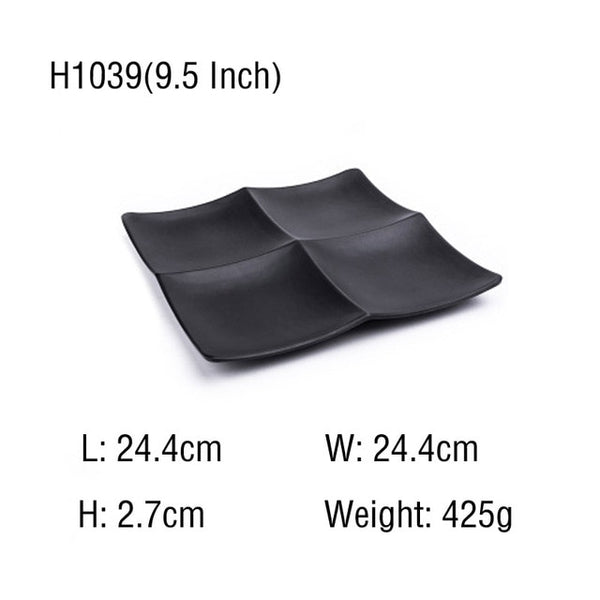 Melamine Black Frost Plate