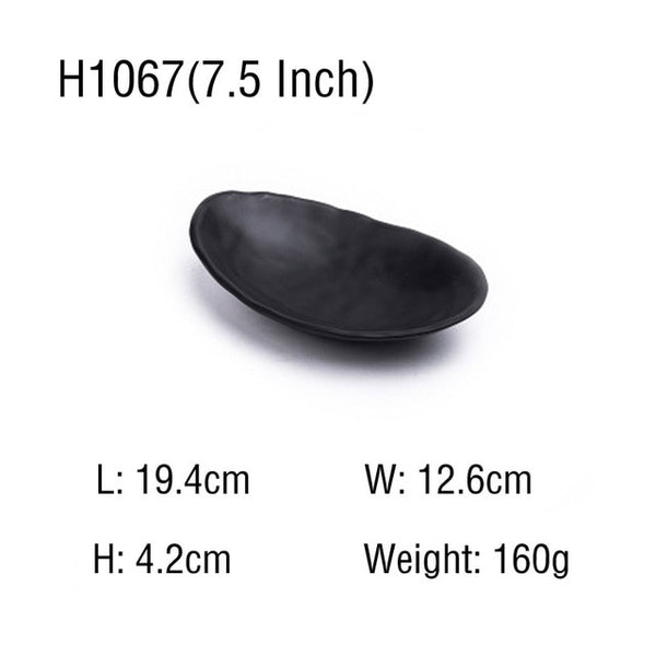 Melamine Black Frost Plate