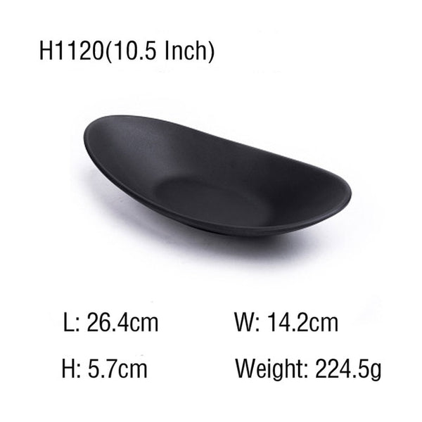 Melamine Black Frost Plate