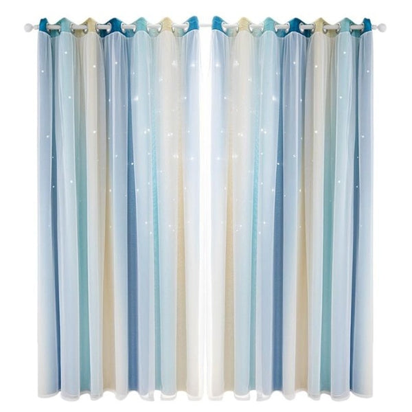 Romantic Rainbow Color Sheer Curtain