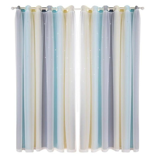 Romantic Rainbow Color Sheer Curtain