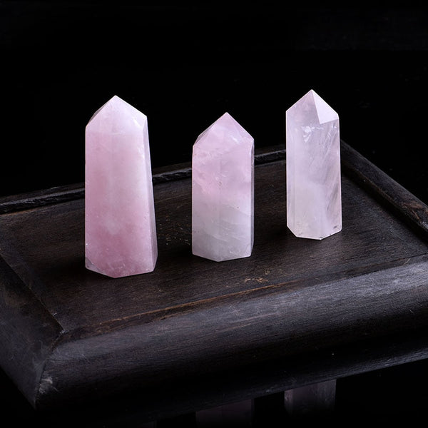 Natural Rose Quartz Crystal Point