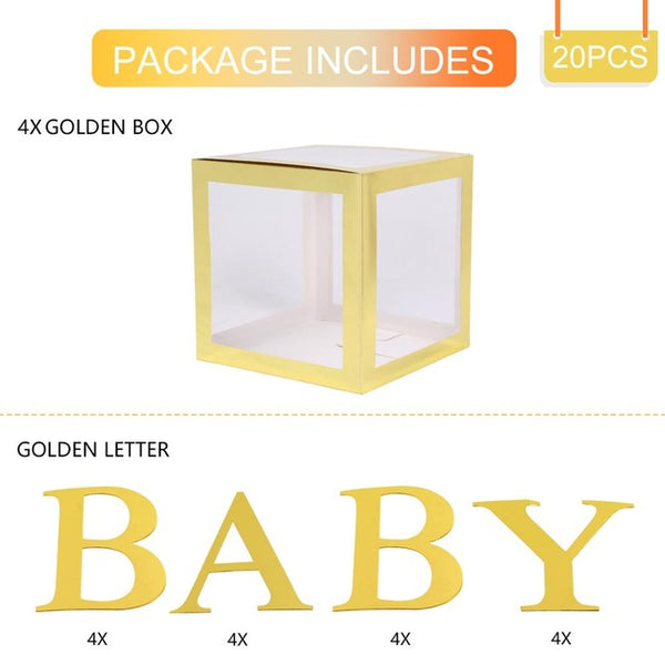 Letter Box Baby Name 1st Birtdhay Baloon