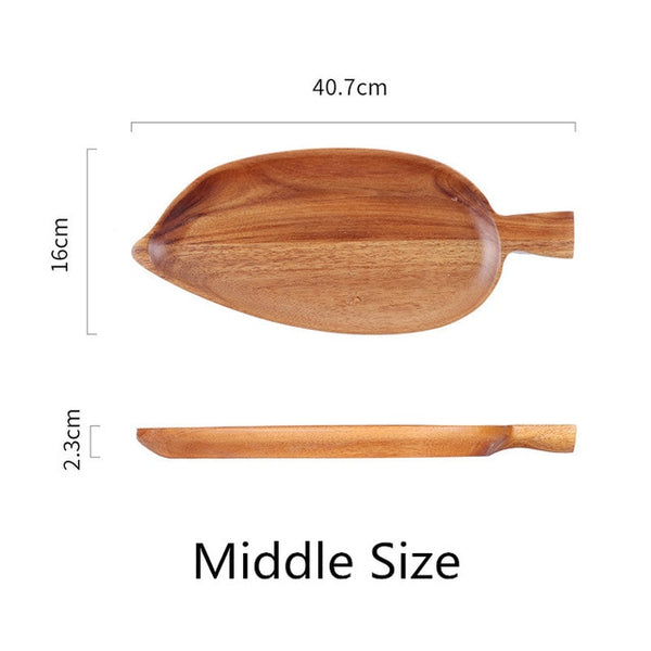 Walnut Rubber Wood Pan Plate