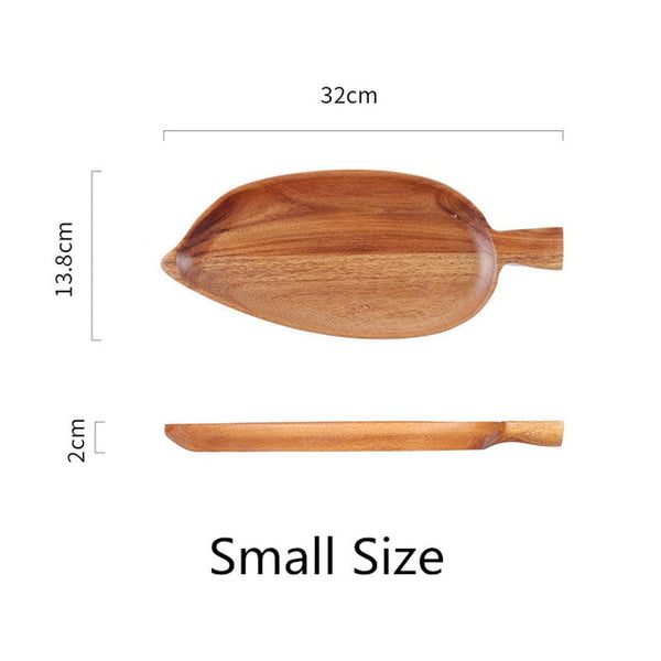 Walnut Rubber Wood Pan Plate