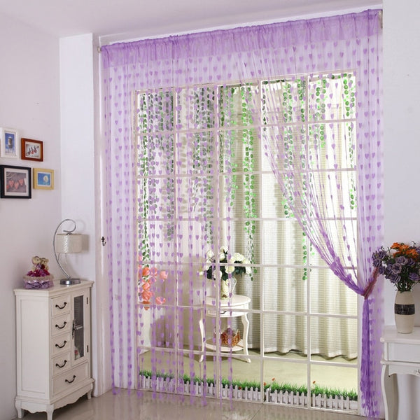 Ready Made String Curtains Heart Shape