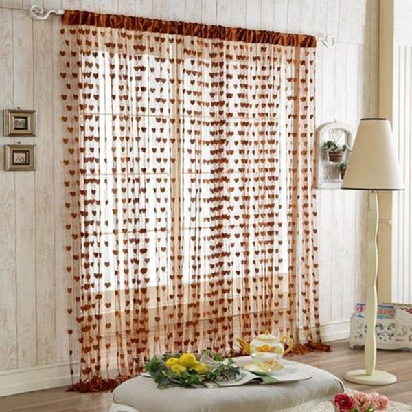 Ready Made String Curtains Heart Shape