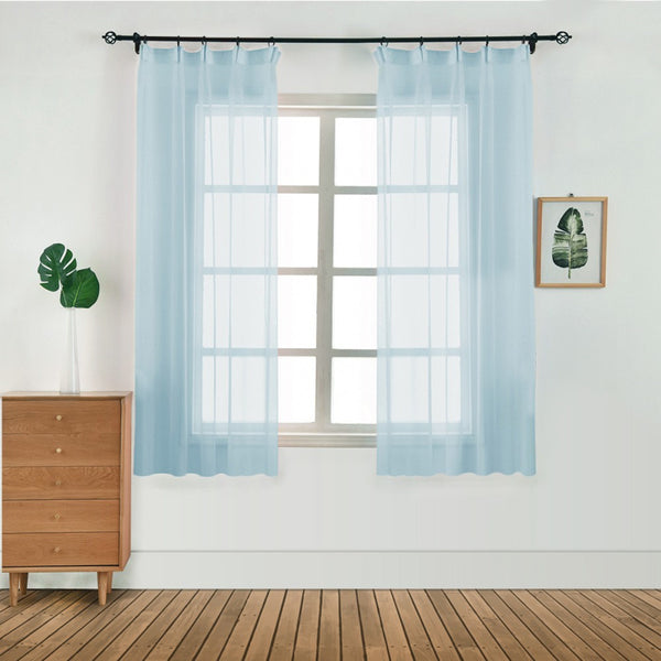 Door Window Drape Panel Sheer Scarf 100x130cm