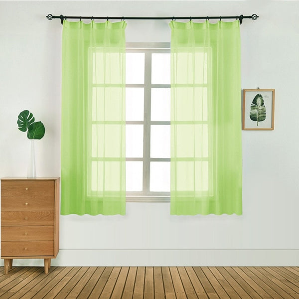 Door Window Drape Panel Sheer Scarf 100x130cm