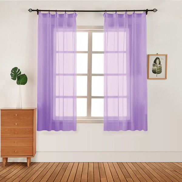 Door Window Drape Panel Sheer Scarf 100x130cm