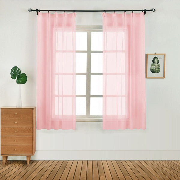 Door Window Drape Panel Sheer Scarf 100x130cm