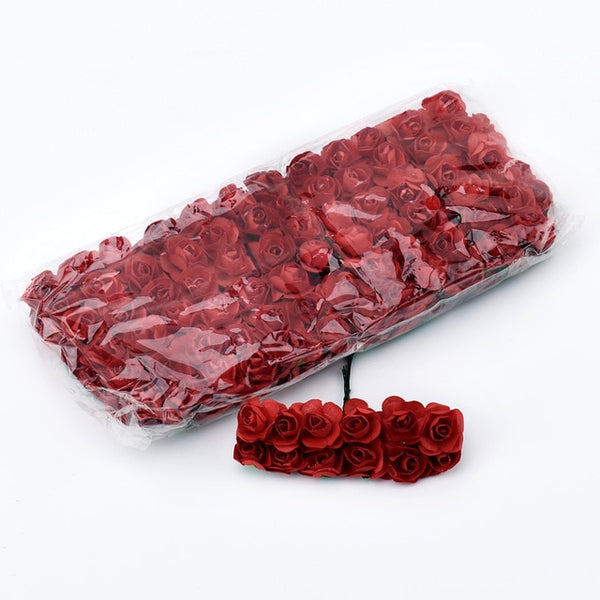 Mini Paper Rose Artificial Flowers 144PCS/lot 1.5cm