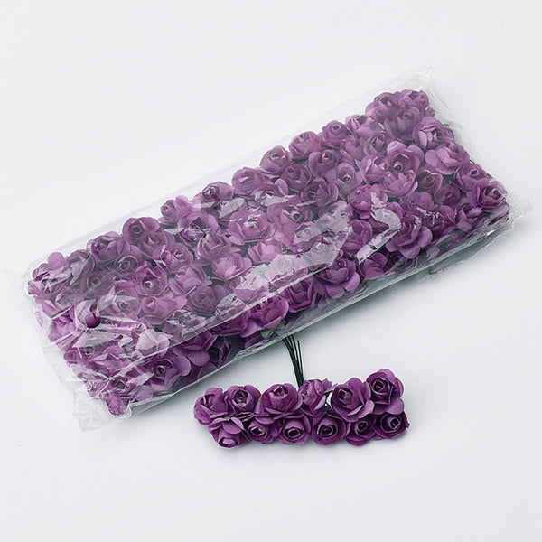 Mini Paper Rose Artificial Flowers 144PCS/lot 1.5cm
