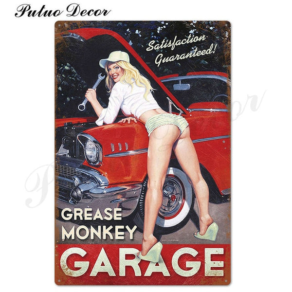 Garage Metal Sign Plaque Metal Vintage