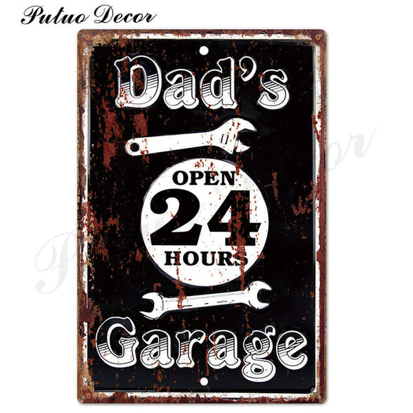 Garage Metal Sign Plaque Metal Vintage