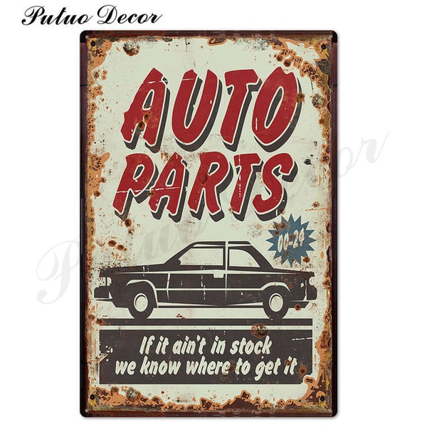 Garage Metal Sign Plaque Metal Vintage